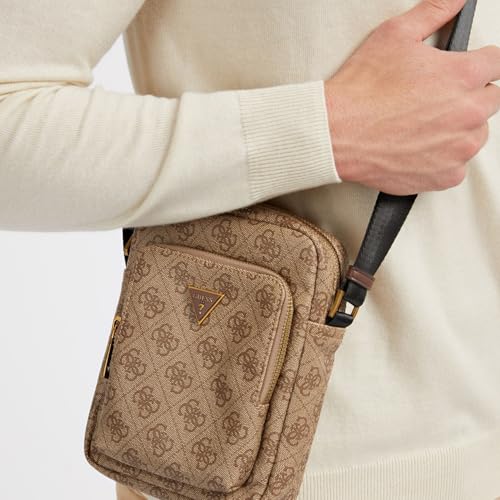 GUESS Women's Beige Printed Crossbody Bag| Ladies Purse Handbags | Gift For Ladies