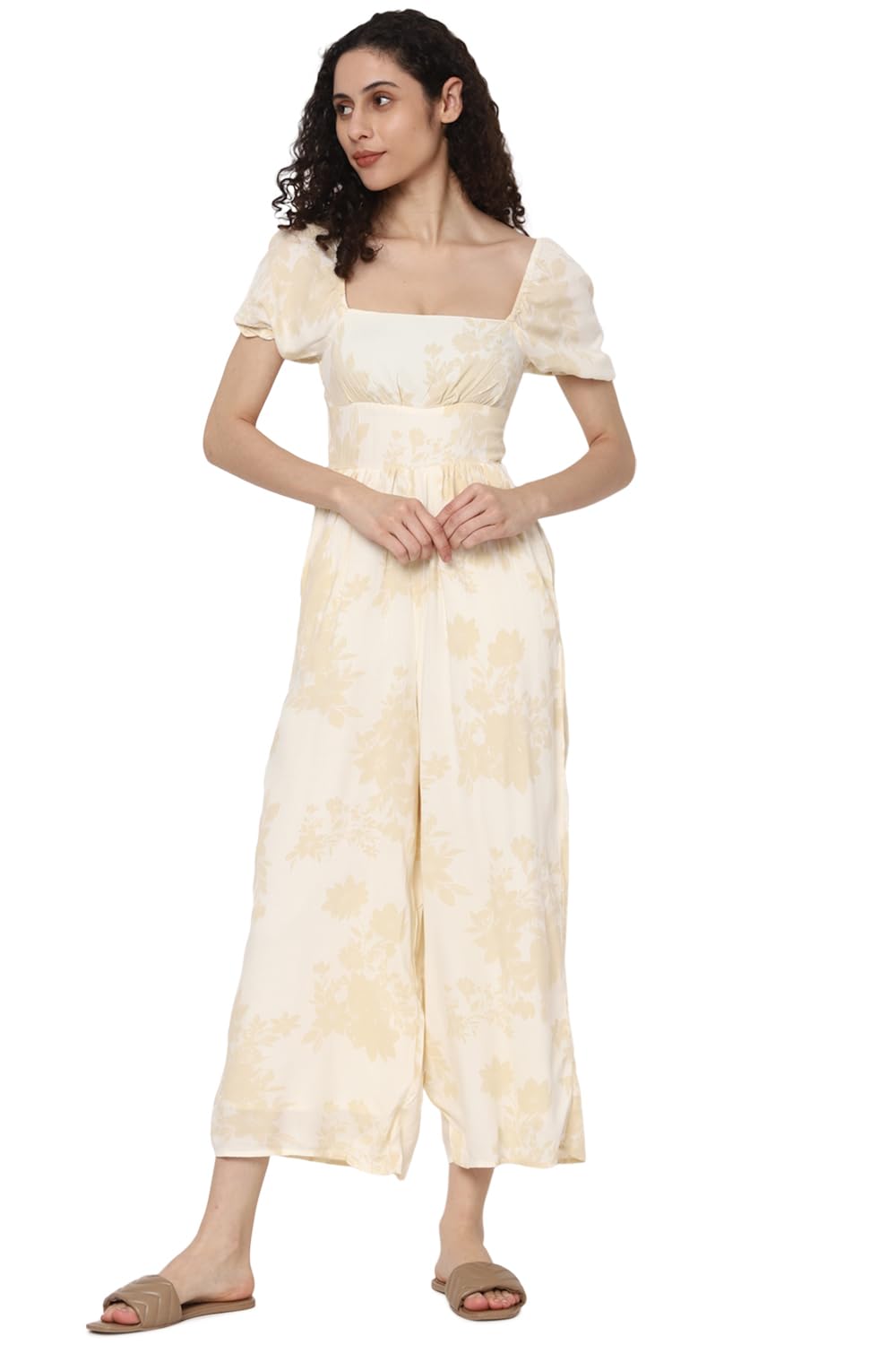 American Eagle Women's Viscose Modern Maxi Dress (WEC0397304106_Cream