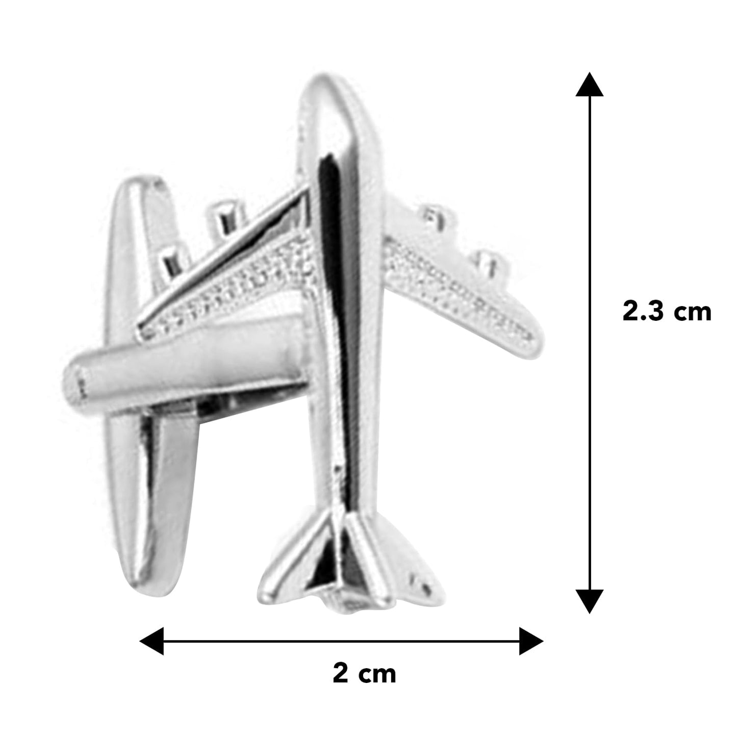 Peora Airplane Plane Jet Pilot Pair Silver Shirt Cufflinks for Men Boys Corporate Business Gift