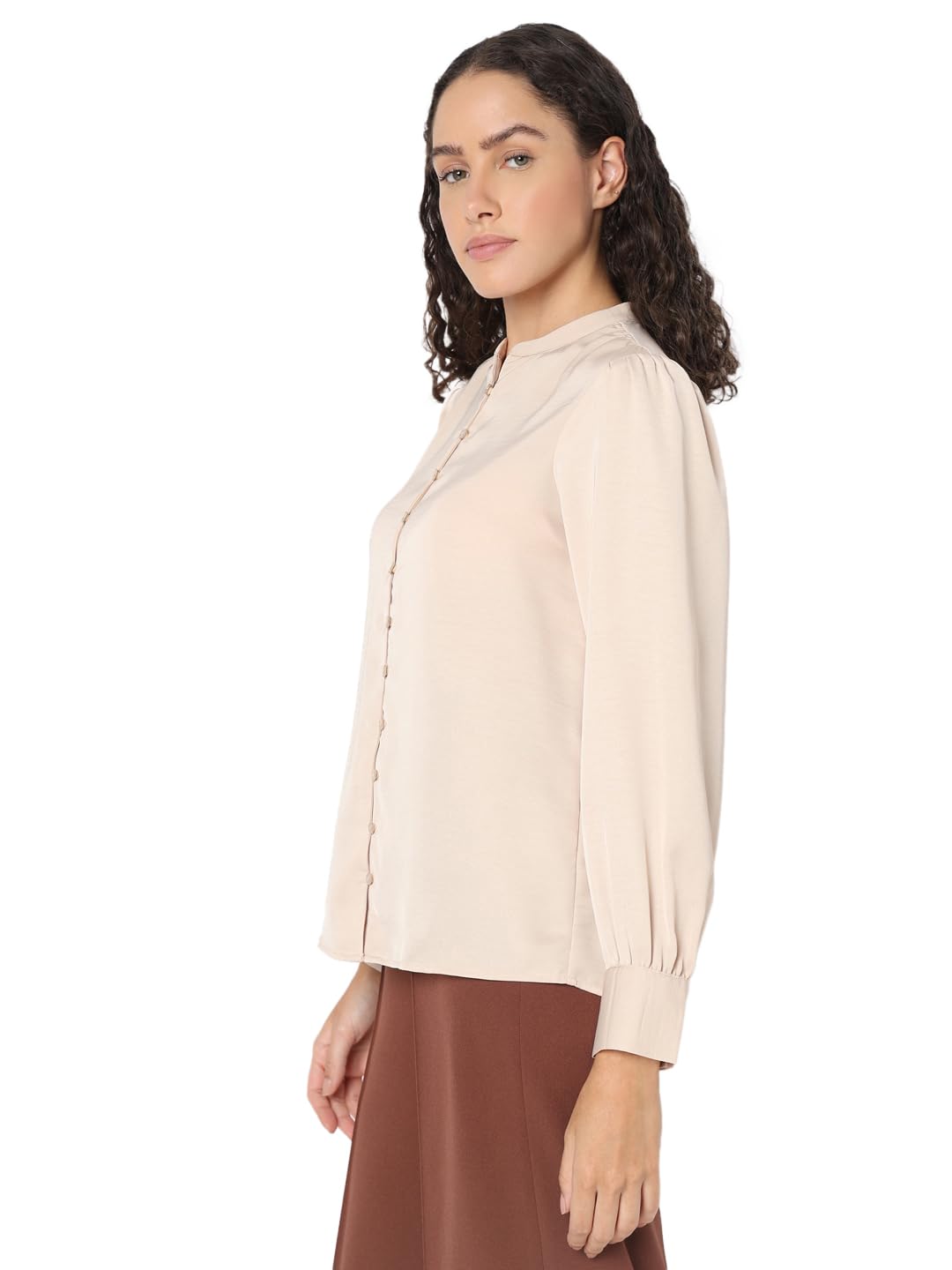 VERO MODA Women Regular Fit Beige Top