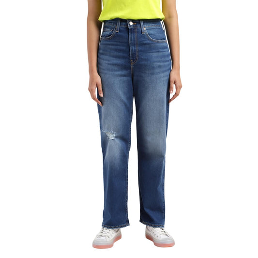 Levi's Women's Straight High Rise Jeans (A7713-0007_Blue, 32