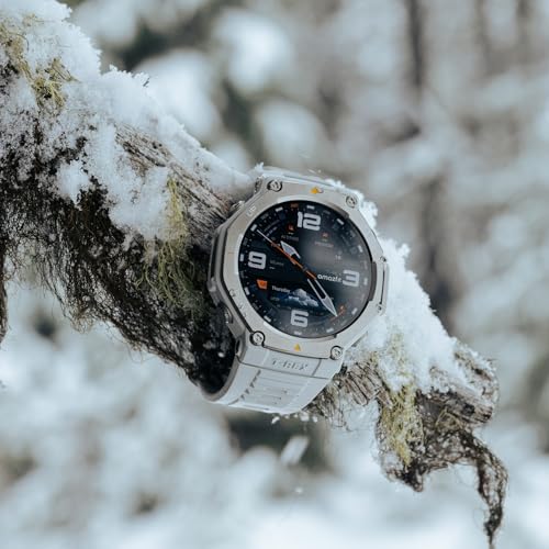 Amazfit T-Rex 3 Outdoor Rugged Military 48mm Smart Watch, Built in GPS, 27 Days Battery Life, Offline Maps, 2000 Nits Brightness, 10 ATM Water Resistance, AI Coach, for iOS & Android (Gray)