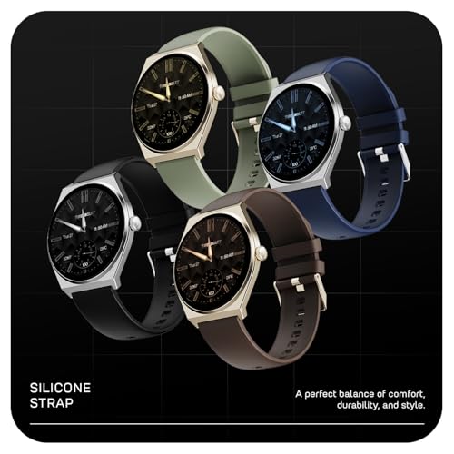 Fire-Boltt Phoenix Nova Smartwatch 1.43” Slim Super AMOLED Display, 466x466 Pixel Always-On Display, Bluetooth Calling, Health Tracker for Men & Women Imperial Gold
