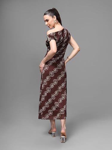 Kazo Morocco Midi Dress (Brown_XL)