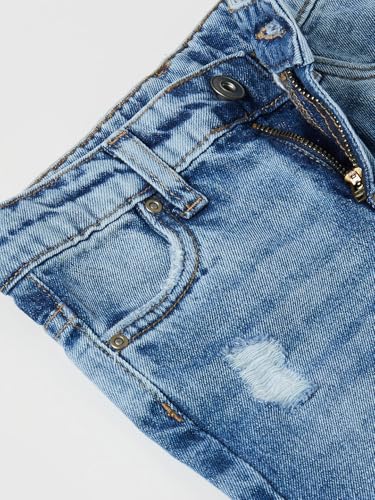 Max Girls Washed Distressed Jeans (Blue_2-3 Y)