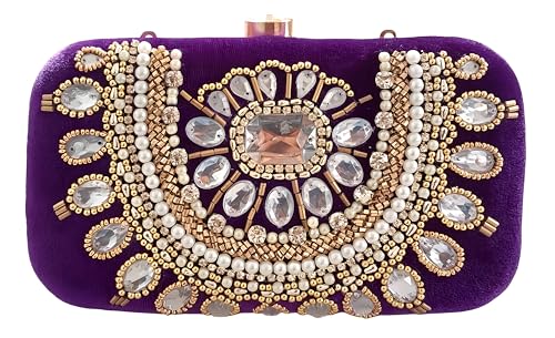 DUCHESS Women's Purple Clutch Purse