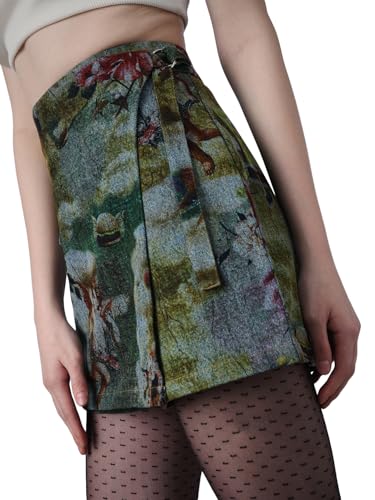 ONLY Women's Abstract Print Wrap High-Rise Multicolor Skorts