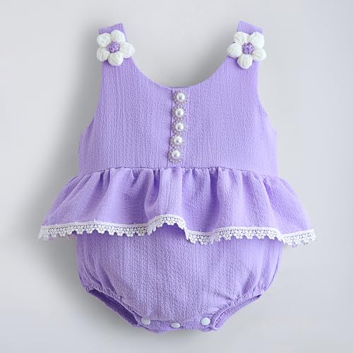 Hopscotch Floral Applique Onesie with Headband (12-18 Months)