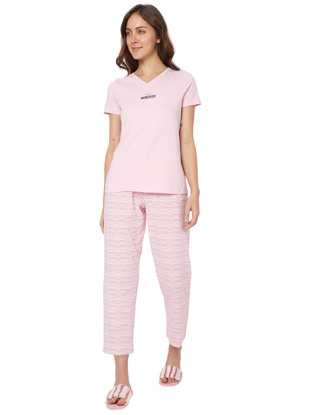 VERO MODA Intimates Regular Fit Sleepwear Set (254665901_Parfait Pink_XS)