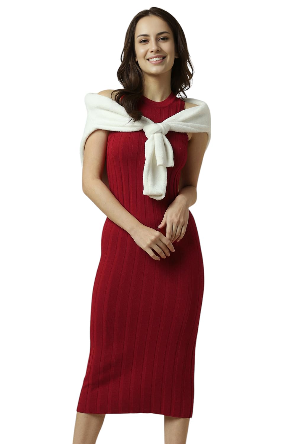 Allen Solly Women's Rayon Modern Calf Length Dress