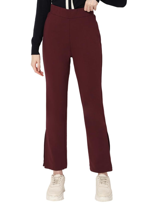 VERO MODA Women's Bootcut Pants (10309811- Winetasting