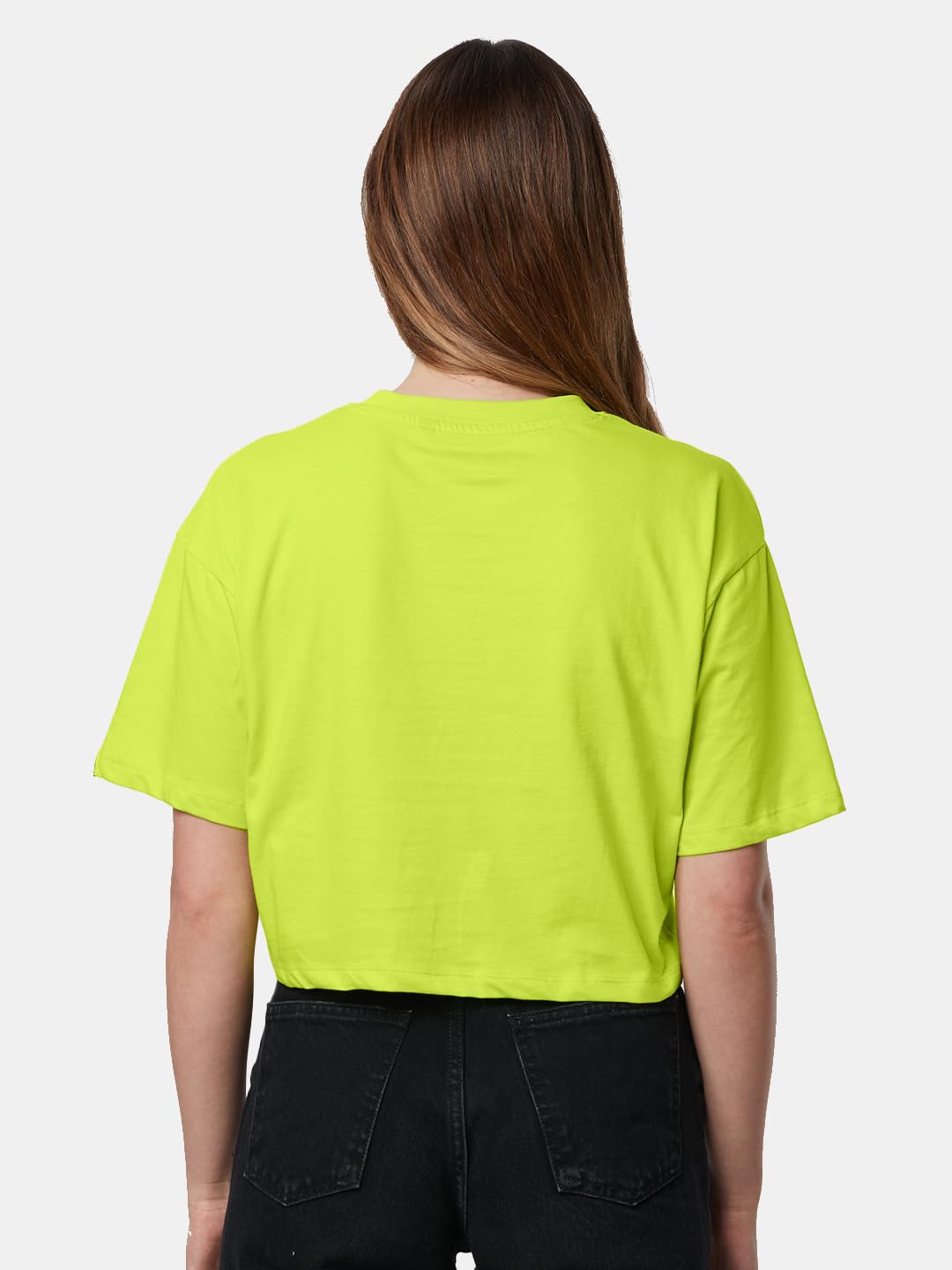 The Souled Store| Official Scooby Doo: Huh Women and Girls T-Shirts|Half Sleeve|Loose fit Graphic Printed|100% Cotton Green Color Women Oversized Cropped T-Shirts