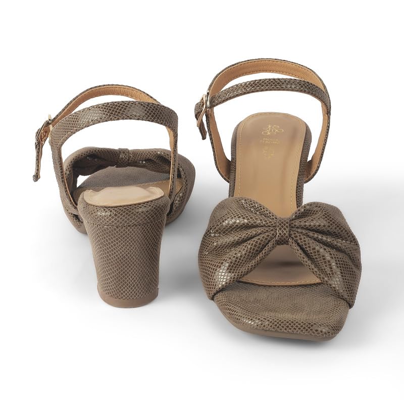 tresmode Trenton Women's Brown Block Heel Sandals in Size 4 UK / 37 EU