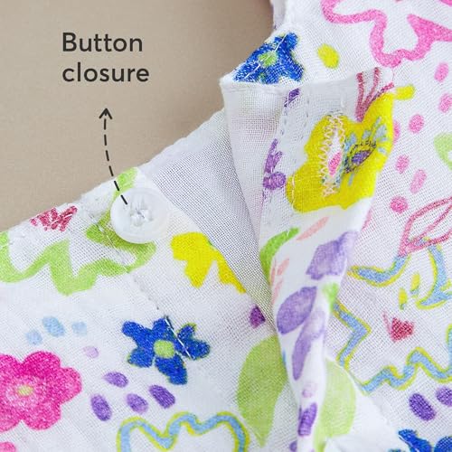 Hopscotch Girls Multi Short Sleeves Floral Casual Dress for Ages (5-6 Years)