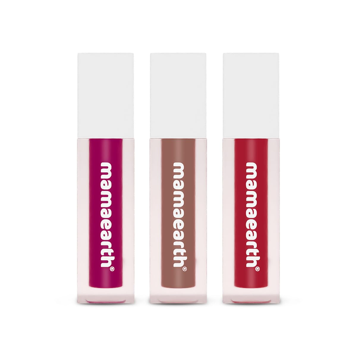 Mamaearth Feather Light Liquid Matte Mini Lipsticks- Set of 3 16-Hour Long Stay | Weightless & Non-Drying | Made Safe Certified