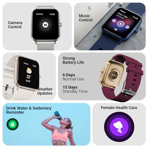 Fire-Boltt Ninja Call Pro Plus Fusion Smart Watch 1.83 inch with Bluetooth Calling, AI Voice Assistance, 100 Sports Modes IP67 Rating, 240 * 280 Pixel High Resolution (Wine)