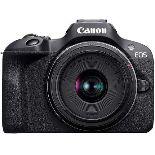 Canon EOS R100 Camera Double Zoom 2 Lens Kit w/RF-S 18-45mm + RF 75-300mm Lenses 6052C111 Bundle with Deco Photo Kit Including Lexar Premium PRO Series 64GB SDXC Memory Card + Corel Photo Video Suite