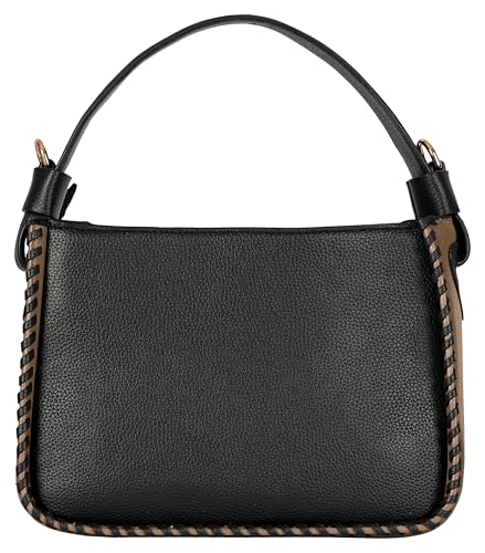 eske Snow Whip Handbag for Women | Stylish Vegan Leather Shoulder Bag with Top Zip Closure | 3 Compartments, Slip Pockets & Magnetic Snap Sides | Detachable Strap | Elegant Tote Purse (Black Stone)