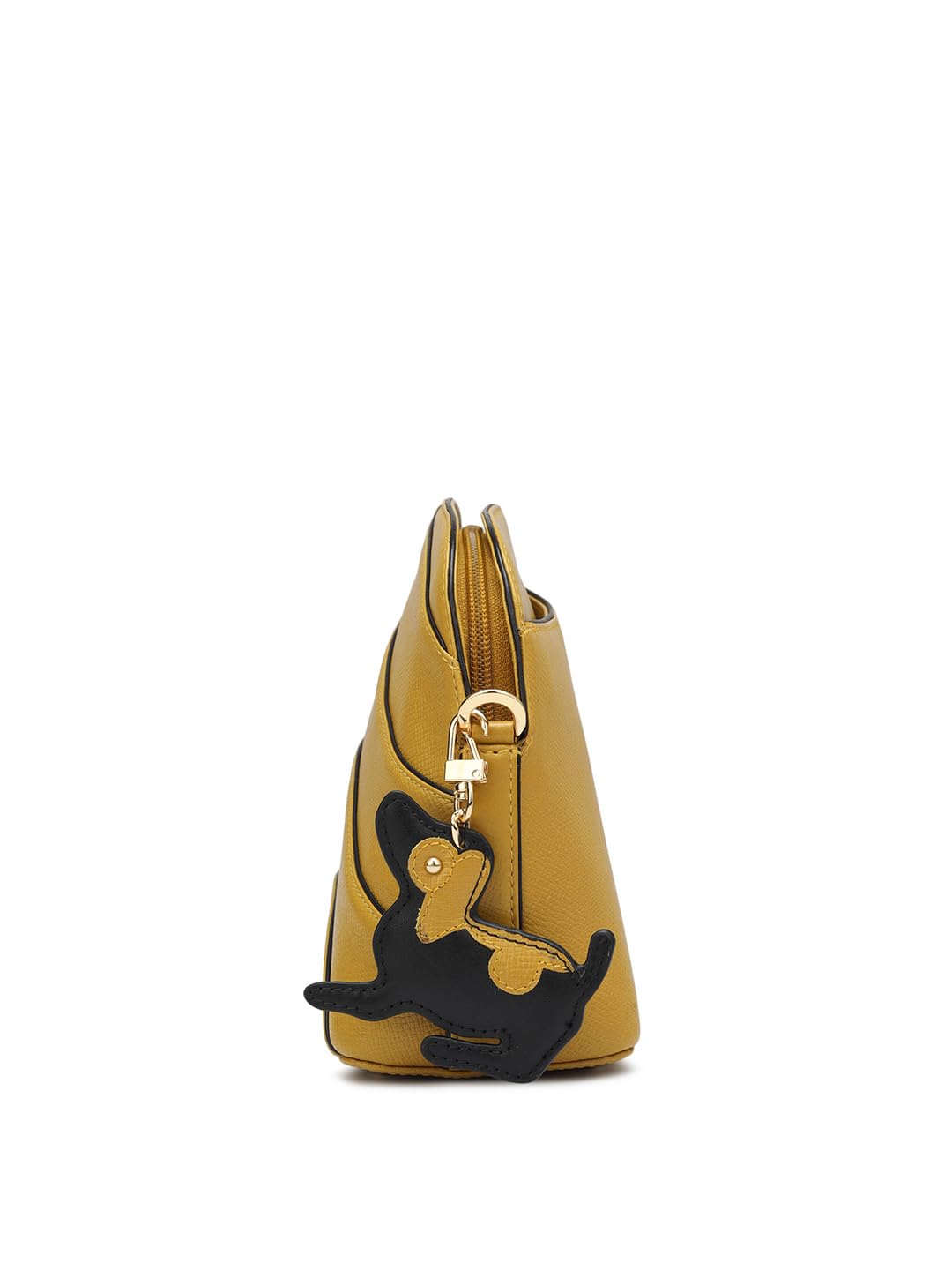 Da Milano Women's Leather Sling Bag - Yellow