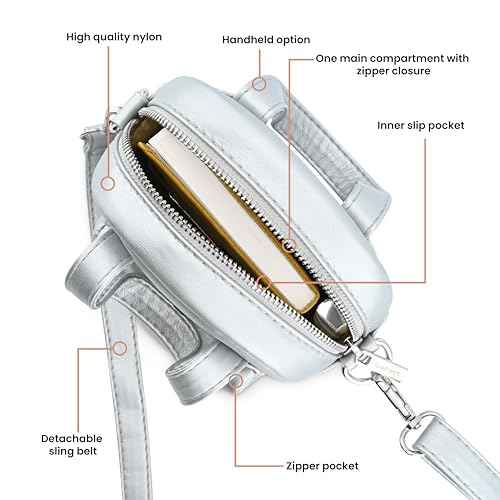 Fastrack Mini Metallic Sling | Faux-Leather Women's Handbags | Sling for Casual Carry