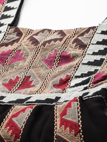 Ritu Kumar Black Kaleido Solid Long Dress