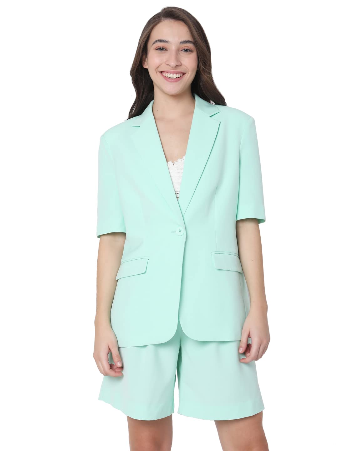VERO MODA Regular Fit Blazer (10271149_Brook Green_S)