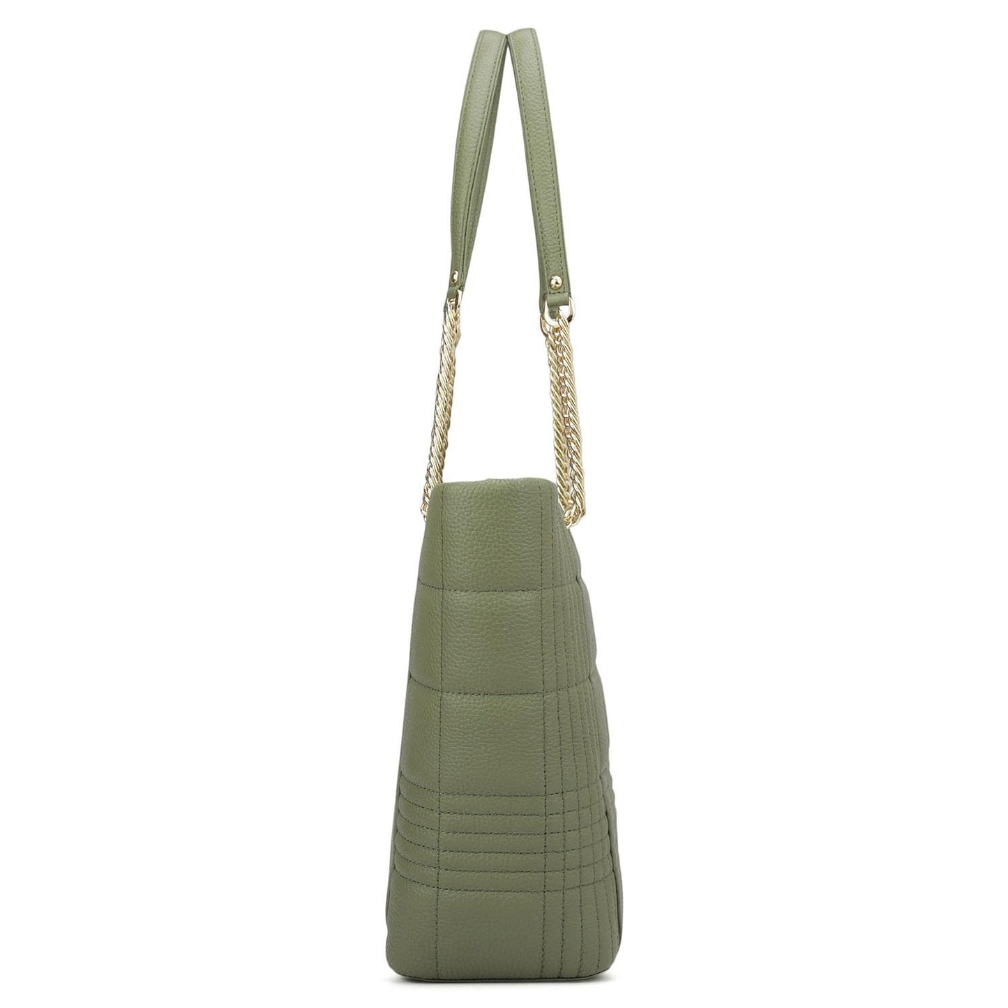 Da Milano Leather Tote Bag for Women - Green