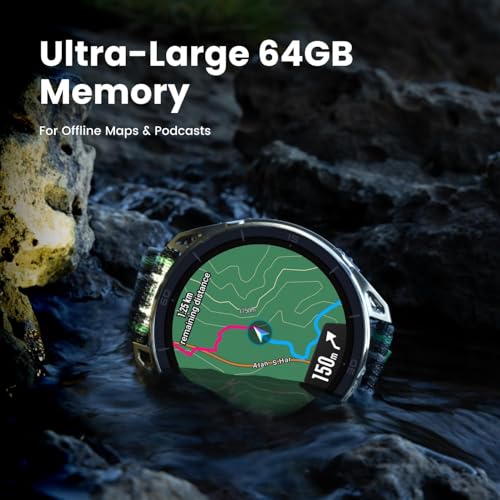 Amazfit Cheetah 2 Ultra 47mm GPS Smartwatch, 1.5" AMOLED Sapphire Glass, Ti Case, 30-Day Battery, Flashlight, 64GB, Offline Maps, 5 ATM, 180+ Sports & HYROX Fitness Tracker for Android & iPhone