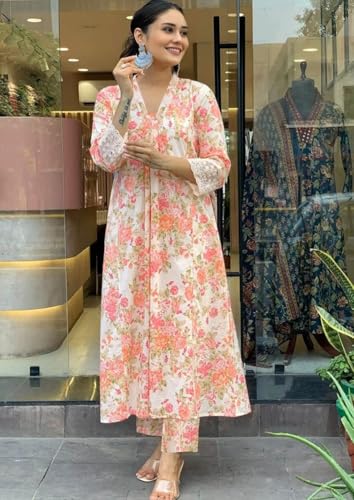 Cicica Salwar Suits For Women's | Anarkali Suit | Kurta With Pant & Dupatta For Women | Cotton Kurti Set For Woman | Kurtis With Palazzo & Dupattas | Ethnic Motifs | Wedding