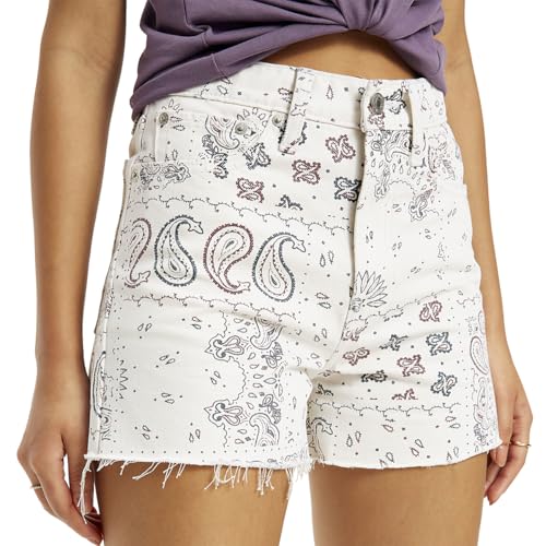Women's High Rise White Regular Fit Denim Shorts