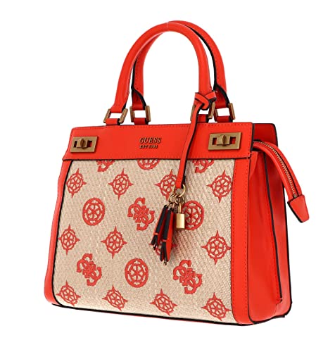 Guess Natural Flame Textured Katey Luxury Satchel Bag