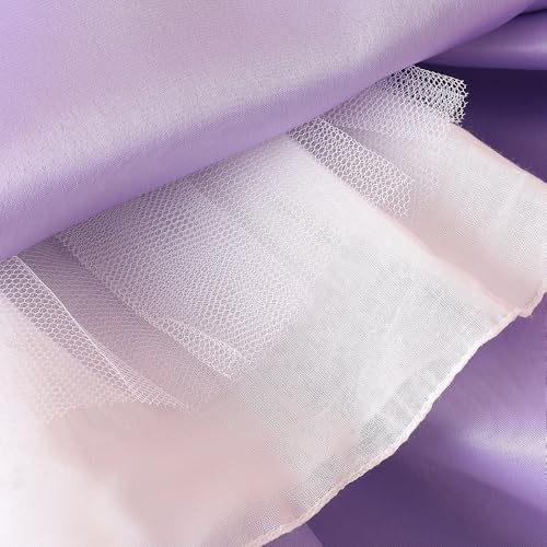 Hopscotch Girls Purple Sleeveless 3D Floral Applique Spagettie Strap Party Dress for Ages (4-5 Years)