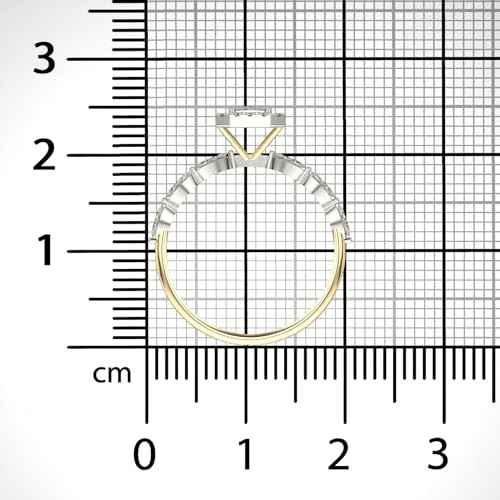 VALANOVA Hallmarked 18K Gold & Certified Lab Grown Diamond 0.95cts | Ring For Women's/Girls | Stylish & Elegant | VGR0464E | Ring Size: 13