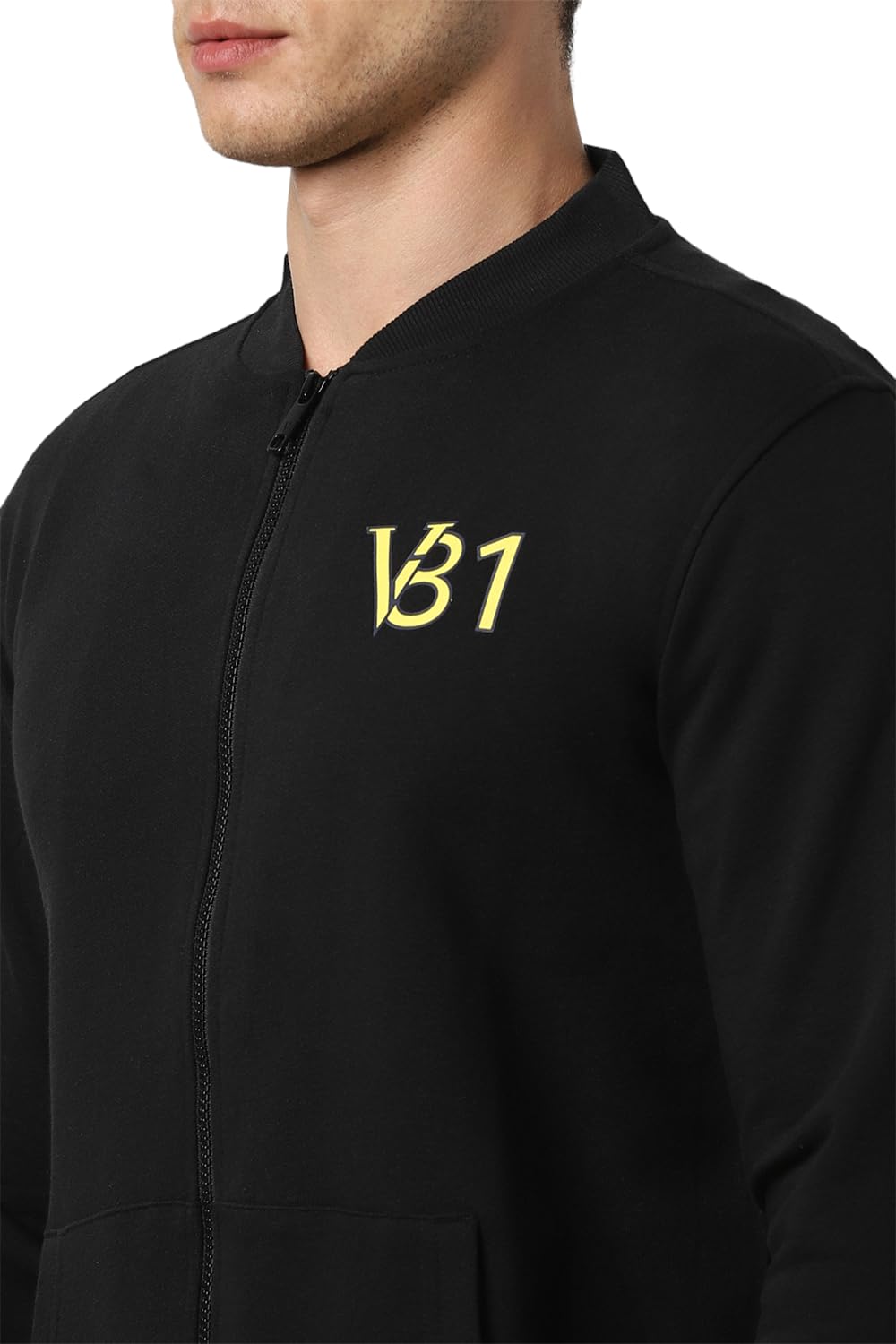 Van Heusen Mens Cotton Blend Round Neck Regular Sweatshirt_(VSSTURGP424898_Black_M)