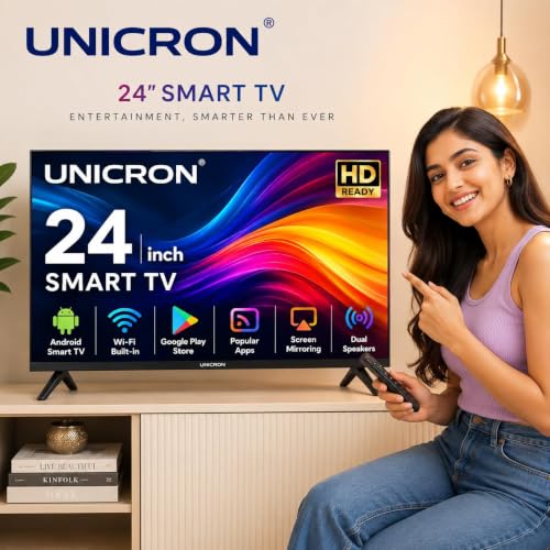60 cm (24 Inches) HD Ready Smart LED TV | Android Smart TV | 1GB RAM & 8GB ROM | Built-in Wi-Fi | HDMI & USB Ports