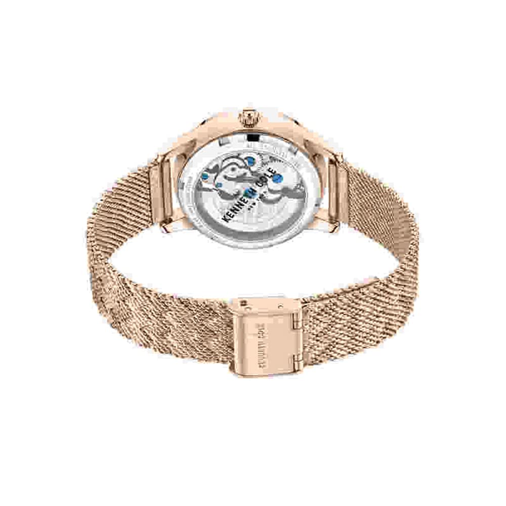 KENNETH COLE Automatic Rose Gold Dial Stainless Steel Strap Watch for Women-KCWLL2235702LD