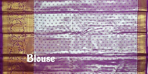 VFCollections Women's Kanchipuram Silk Pure Pattu Sarees With Blouse (VFC131-10)