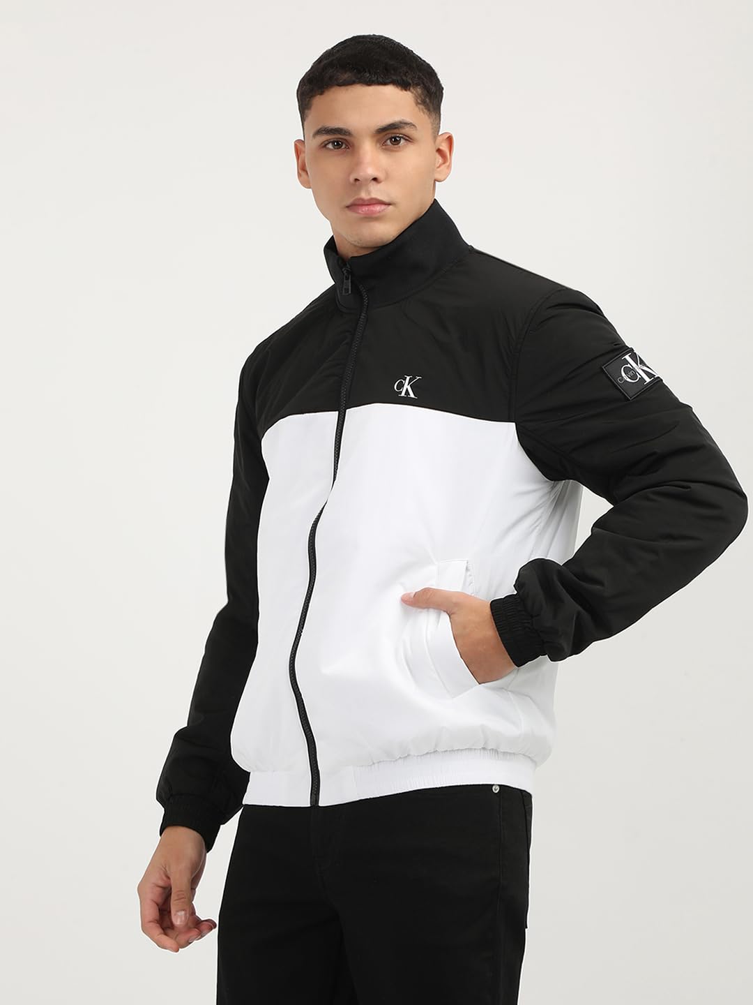 Calvin Klein Mens White Color Jacket (L)