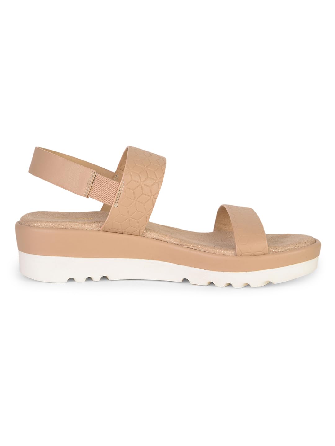 Bata 5618 Andrea Sandal Beige Sandals for Women|Family outings|Cushioning|Adjustable Straps|Keep feet Cool and Dry| Size- 3