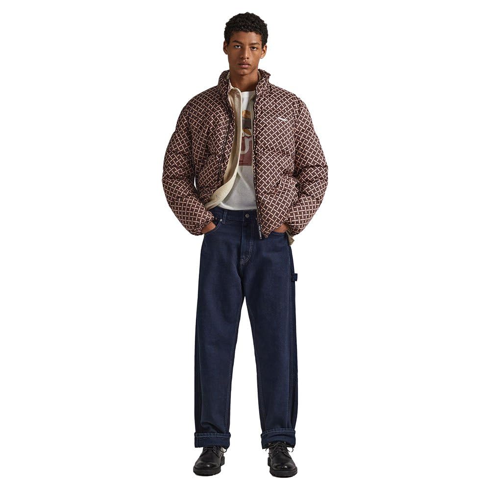 Pepe Jeans Men's A-Line Coat (PM402828_Trail Brown