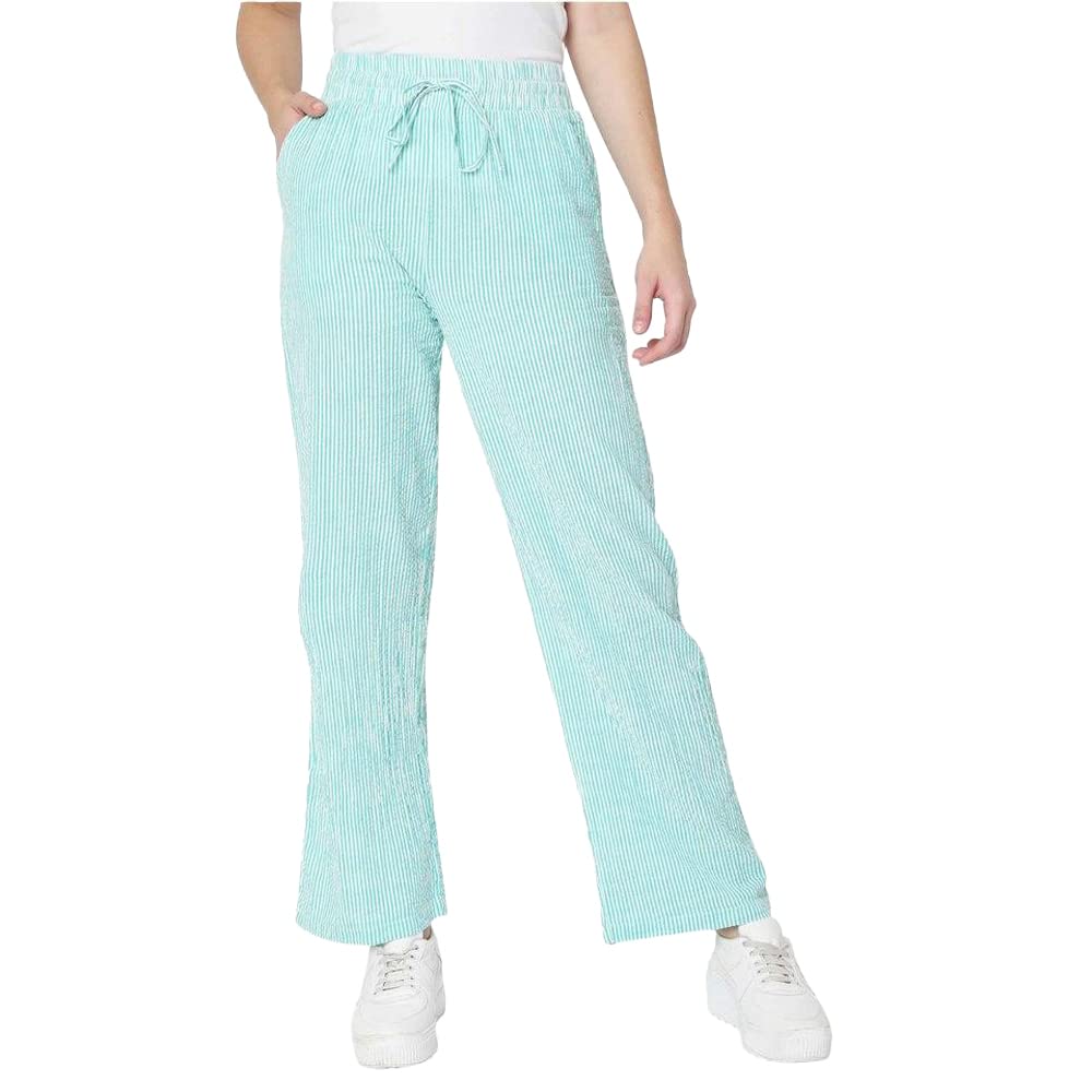 Vero Moda Women's Regular Casual Pants (10275480-Simply Green_Simply L)