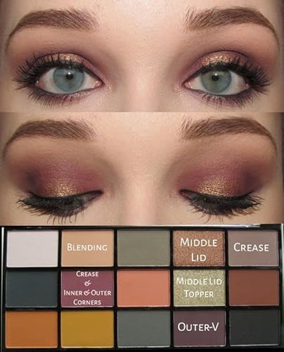 Makeup Revolution- ReLoaded Eyeshadow Palette - Division (Burnt Neutrals) | Highly pigmented |Long Wearing & Easily Blendable | Eye Makeup Matte, Shimmery And Metallic Finish | Cruelty-Free -16.5 g