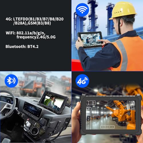 Tokigns Rugged Tablet, 10.1 inch Windows 11 Pro Tablet, 8GB+256GB, Celeron N5100, IP67 Waterproof& Drop-Proof, 8000mAh, Industrial Outdoor Work PC w/ 8MP+5MP Camera, Fingerprint, 1D/2D Scanner