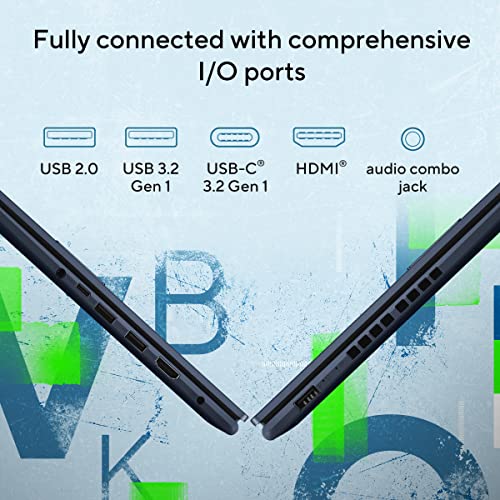 ASUS Vivobook 15, Intel Core i3 13th Gen 1315U, 16GB RAM, 512GB SSD, FHD 15.6", Touchscreen, Win11, Office Home 2024, M365 Basic (1Year)*, Quiet Blue, 1.7Kg, X1504VA-E83959WS, Intel UHD iGPU, Laptop