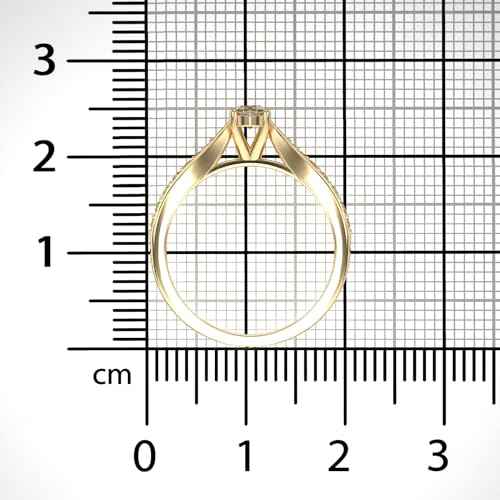 VALANOVA Hallmarked 18K Gold & Certified Lab Grown Diamond 0.48cts | Ring For Women's/Girls | Stylish & Elegant | VGR0465V | Ring Size: 13