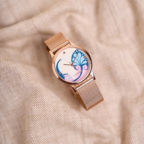 TEAL BY CHUMBAK Round Dial Analog Hand Watch for Women, Gifts for Women/Girls/Ladies, Stylish Fashion Watch for Casual/Work