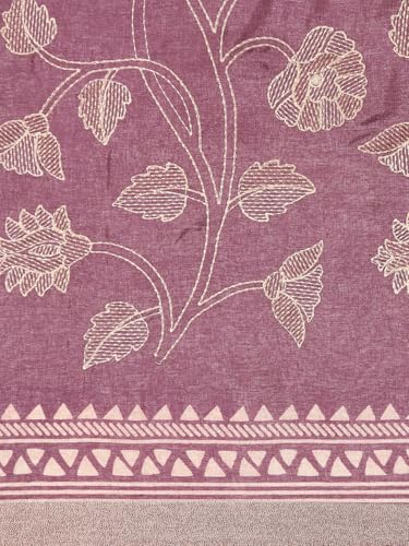 Kalyan Silks Womens Banarasi Semi Silk Saree, Lavender