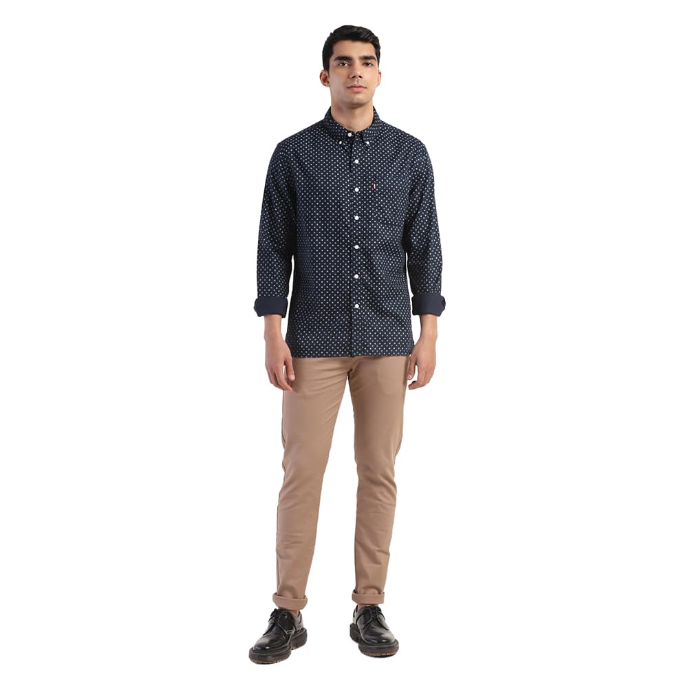 Levi's Men's Slim Fit Shirt (A3808-0011M_Navy