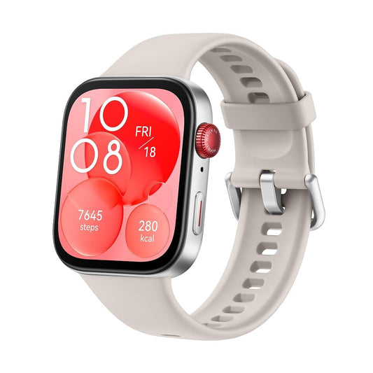 Huawei Watch FIT 3, 1.82" AMOLED Display, Ultra-Slim Design, All-Round Fitness Management, Comprehensive Health Management, Durable Battery Life, Compatible with iOS & Android, (White)