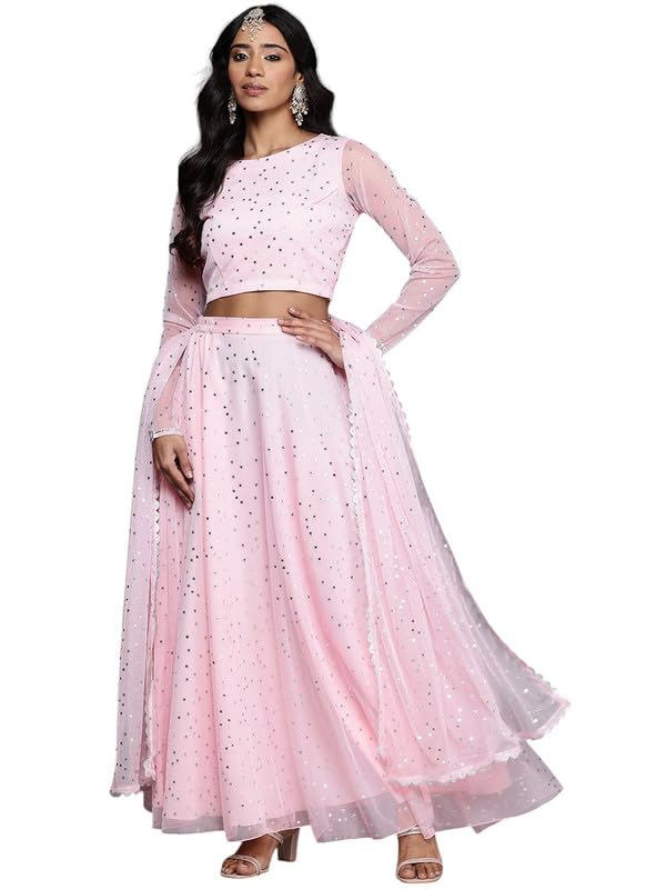 Ahalyaa Women's Silk Blend Lehenga Choli